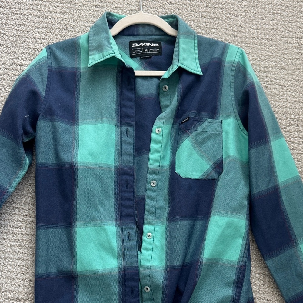 Dakine Plaid Canterbury Blue and Green Plaid Shirt